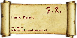 Fenk Kanut névjegykártya